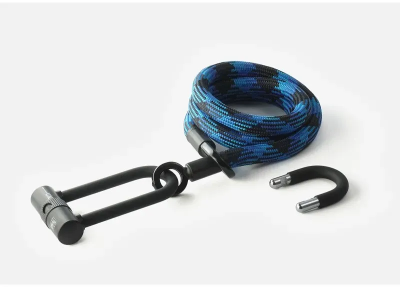 Tex-Lock Bügelschloß mit Textilseil Eyelet 160 U/X morpho blue