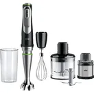 BRAUN MultiQuick 9 MQ 9138XI Stabmixer Premium-Schwarz/Edelstahl (1200 Watt, 500 ml Zerkleinerer, 600 Messbecher)