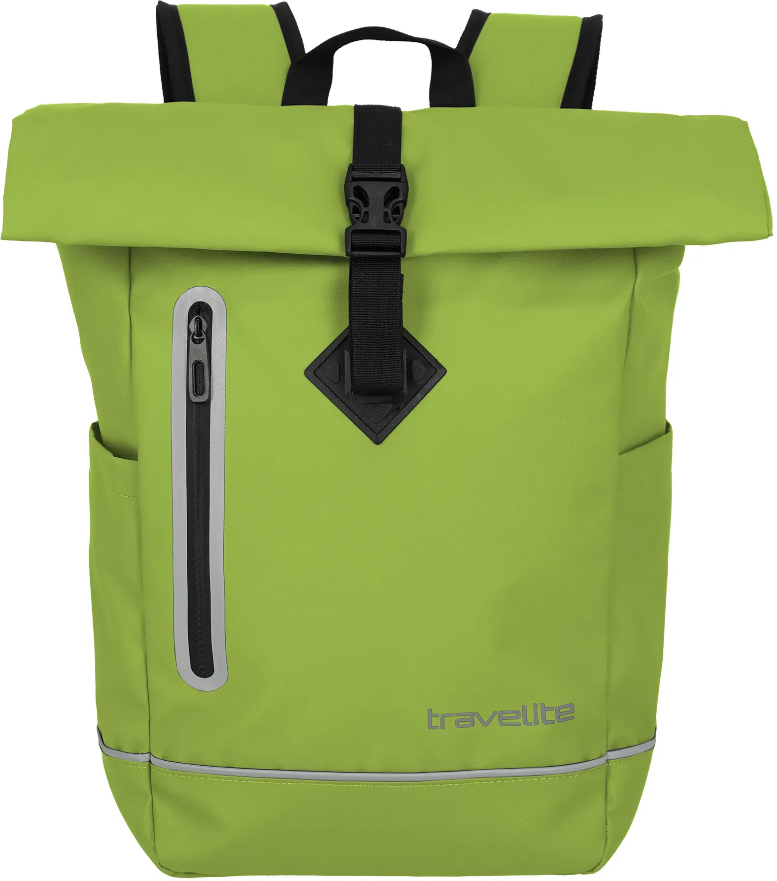 travelite BASICS Roll-Up Backpack Plane Lime
