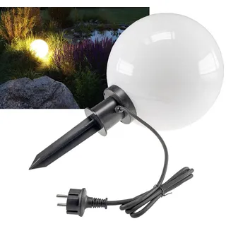 ChiliTec Kugelleuchte Erdspieß IP44, 230V, 1,5m Kabel, E27 Fassung