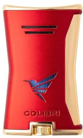 COLIBRI Feuerzeug Slim rot/gold
