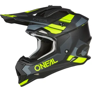 O'Neal Oneal 2SRS Spyde V.23 Motocross Helm, schwarz-grau-gelb, Größe S