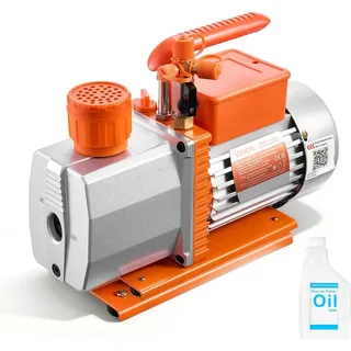 Vevor Vakuumpumpe, 7 CFM 198 L/min, 2-stufig, 550 W geeignet für R134a, R22, R410a, R1234YF & R32, 4-poliger Motor, für die Wartung von Kfz-Klima...