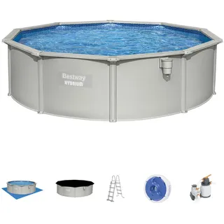 BESTWAY Hydrium Set 460 x 120 cm granitgrau inkl. Sandfilter (5-tlg.)