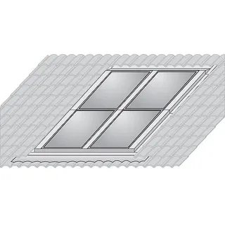 WOLF Indach-Montage-Set zweireihig - Falz-Ziegel - für 4 Kollektoren TopSon F3-1 - 2484020