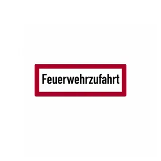 wagner-sicherheit Schild Feuerwehrzufahrt nach DIN 4066 Alu geprägt 210 x 594 mm