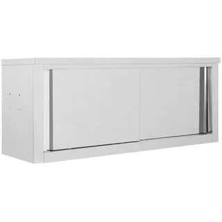 vidaXL Wandhängeschrank mit Schiebetüren 120×40×50 cm Edelstahl