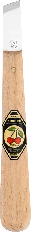 KIRSCHEN Kerbschnitzmesser mit Leder-Schneidenschutz gerade schräge Schneide 3354100
