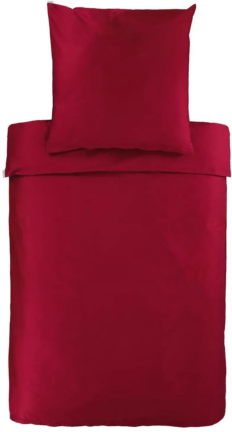 Bassetti Mako-Satin Bettwäsche Uni Bettbezug einzeln 200x200 cm | amaranto-1190 - rot