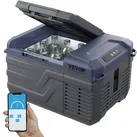VEVOR Autokühlschrank, 12-Volt-Autokühlschrank, tragbarer 9-Liter-Einzelzonen-Gefrierschrank, einstellbarer Bereich von -4°F bis 68°F, 12/24 V DC und 100-240 V AC-Kompressorkühler für Outdoor, Camping, Wohnmobil
