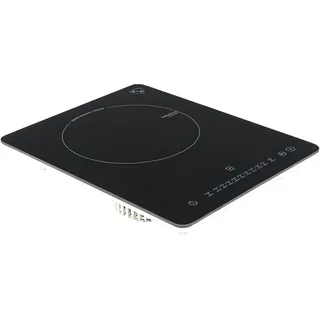 K&H Induktionskochfeld Slim [1 ZONE] - Mobile Induktionskochplatte - Induktionsherdplatte Einzeln - SL-1800S - Kochfeld Induktion mit Stecker, Autark & Tragbar - 2000 Watt - 17 Leistungsstufen