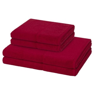 Handtuch-Set (4-teilig) Ruby Dunkelrot
