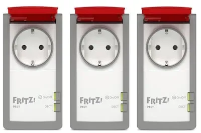 FRITZ!DECT 210 3er Set Smarte Steckdose für außen