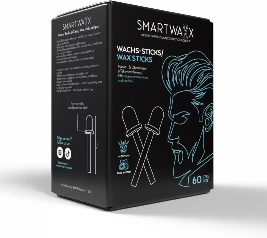 Smartwaxx Sticks 60 Stück Nasen- & Ohrenhaare einfach entfernen