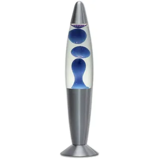 Licht-Erlebnisse Lavalampe Blau Retro Tischleuchte