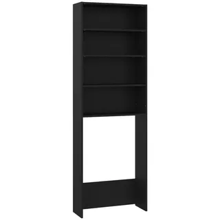 vidaXL Waschmaschinenschrank Schwarz 64x24x190 cm