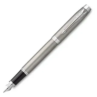 Parker IM Brushed Metal C.C. M, 2143636 - Füllfederhalter, blau, Essentials