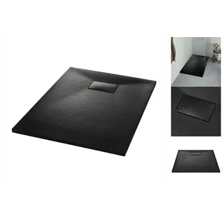 vidaXL Duschwanne SMC Schwarz 100×70 cm