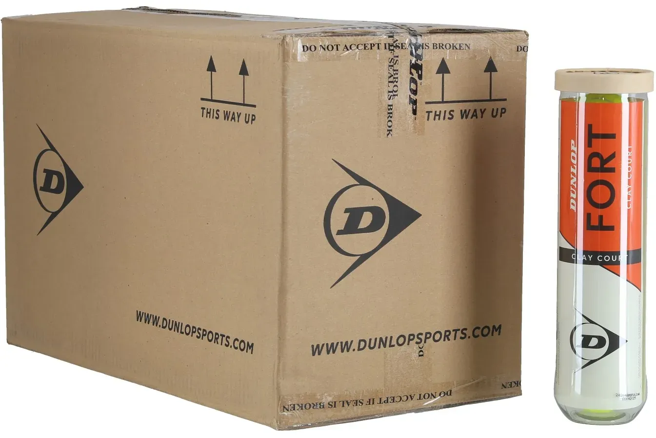 Dunlop Tennisbälle Fort Clay Court (Sandplatz) Dose 18x4er im Karton