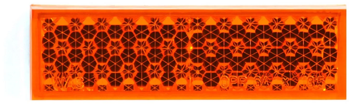 Reflektor 63 x 18 x 5,2mm Orange ECKIG Selbstklebend
