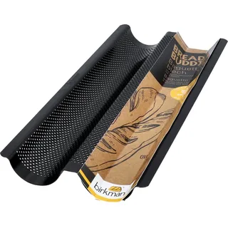 Birkmann Baguetteblech Bread Buddies Backform 3.0 cm breit 37.0 cm hoch 16.0 cm lang lebensmittelecht Karbonstahl ganzjährig geeignet