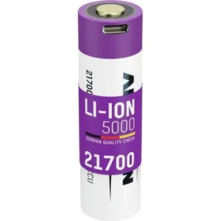 Ansmann Li-Ion Akku 21700 5000 mAh mit USB Typ-C Ladebuchse Mignon (AA)-Akku Li-Ion 4900 mAh 3.6 V 1 St.