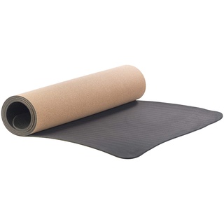 Newgen Medicals Yogamatte: rutschfeste Yoga-Matte aus Kork und Natur-Kautschuk, 183 x 61 x 0,5 cm (Fitnessmatte Kork, Korkmatte, Anti Rutsch)