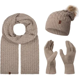 Rock Creek Schal Mütze Handschuhe Set Winterset
