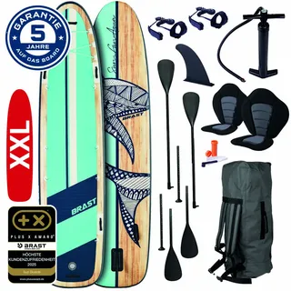 XXL SUP Board aufblasbar FAMILY SHARK natural 370