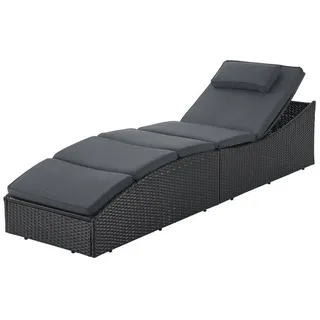 Juskys Sonnenliege Lamia Schwarz