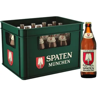 SPATEN Münchner Hell Flaschenbier, MEHRWEG im Kasten, Helles Bier aus München (20 x 0.5 l)