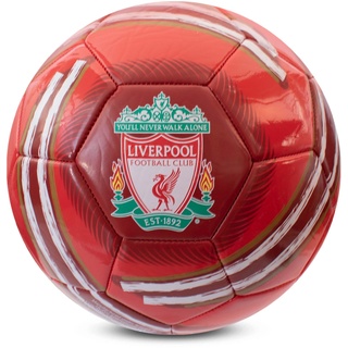 Hy-Pro Offiziell lizenzierter Liverpool FC Cyclone Fußball, Größe 5, Training, Match, Merchandise, Sammlerstück für Kinder und Erwachsene, Rot/Weiß