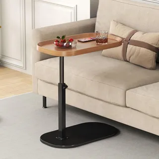 None Beistelltisch C Form Höhenverstellbar Klein Couch Modern Holz Sofa