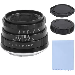 NEWYI Porträtobjektiv mit Großer Blende und Festem Fokus, Manuelles Objektiv fürM3 / M5 / M6 / M6 II (Black)