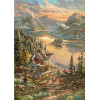 Schmidt Spiele Pracht am Seeufer, Puzzle Thomas Kinkade 500 Teile