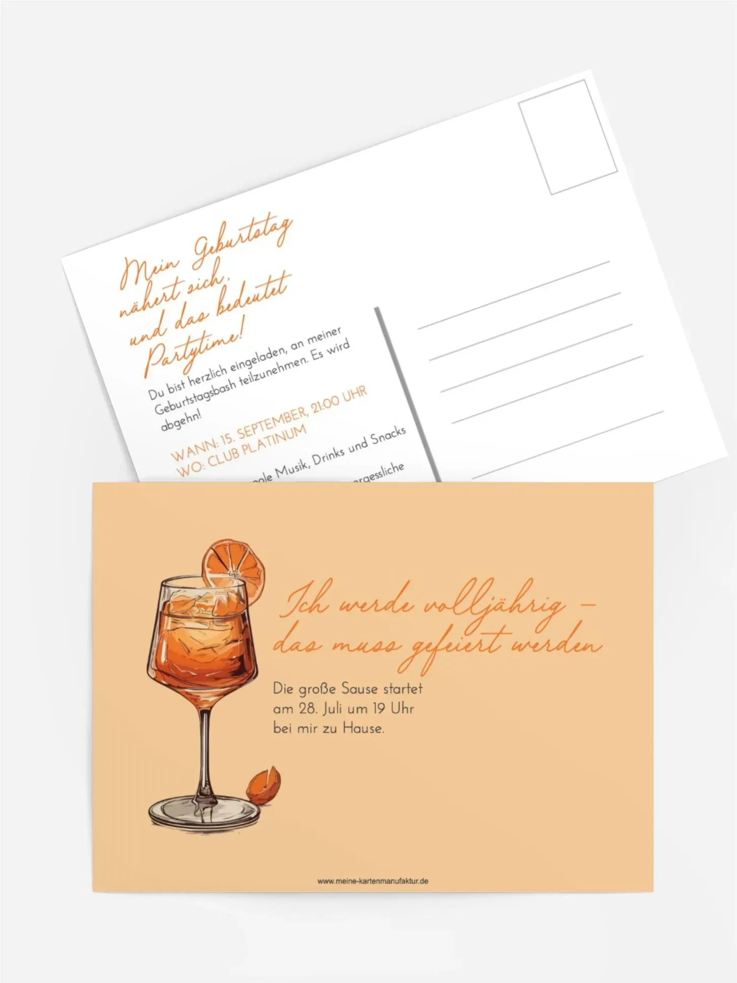 Einladungen zum Geburtstag  selbst gestalten mit Spruch und Fotos im Onlinedesigner bei Meine-Kartenmanufaktur.de