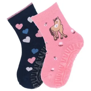Sterntaler® ABS-Socken Sterntaler® (2-Paar, 2er-Pack) Vollplüsch im Sohlenbereich rosa 28
