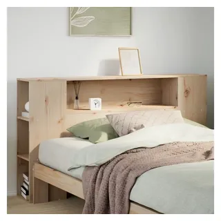 vidaXL Kopfteil mit Stauraum 150 cm Massivholz Kiefer