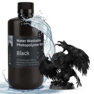Elegoo Water Washable Resin, Gewicht: 1 kg, Farbe: Ceramic Grey
