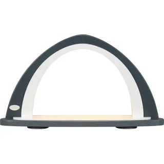 Weigla "Weihnachtsdeko, Made in Germany", grau (grau, weiß), B:52cm H:29,7cm T:9cm, Holzwerkstoff, Schwibbögen, LED Schwibbogen, Leerbogen zum Selbstbestücken
