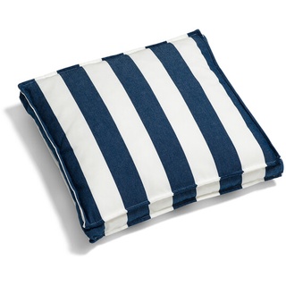 Jan Kurtz Möbel Kissen Boxkissen Streifen weiß/dunkelblau, Designer Jan Kurtz, 5x40x40 cm