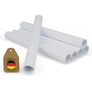 Fux 6 Stück Heizungsrohr Verkleidung, Rohrverkleidung, für Rohrdurchmesser 15-18mm, Länge: 200mm, Rohrverkleidung für Heizungsrohre, Rohrabdeckung, Heizkörper Rohrisolierung weiß (18,5x0,5x200)