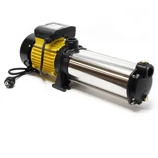 Wiltec Kreiselpumpe mehrstufig 9000l/h 2200W Hauswasserwerk Wasserpumpe Jetpumpe - 180,00 MILLIMETER X 220,00 MILLIMETER X 605,00 MILLIMETER - gelb, schwarz, silberfarben