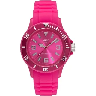 NEO watch Armbanduhr Kunststoff Hot Pink Nice-1 - N1-015 - Magenta/Magenta