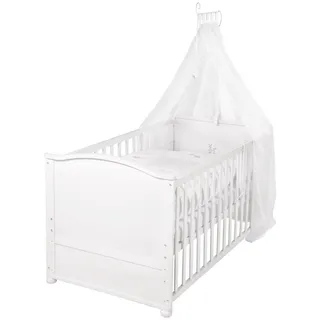 roba Babybett weiß Holzwerkstoff, Rechteckig, 70x140 cm, Babymöbel, Babybetten, Gitterbett