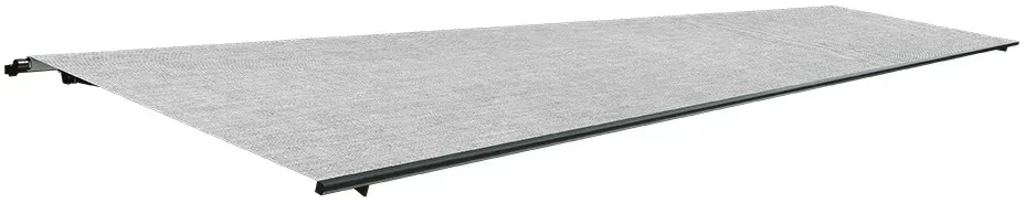 Halbkassettenmarkise 7 m, Modell Premium, Stoff Hellgrau, ohne Volant, Kurbel-Antrieb, 1500 x 7000 mm, individuell konfigurieren