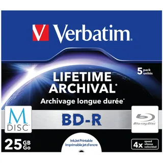 Verbatim M-Disc BD-R 25GB 4x Speed, Jewel Case