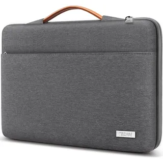 TECOOL 15.6 Zoll Laptoptasche Hülle Tasche für 15-15,6 Zoll Laptop Notebook Lenovo Thinkpad Ideapad HP Acer Dell Samsung Chromebook, Stoßfestes Spritzwasserfest Notebooktasche Sleeve 15, Dunkelgrau