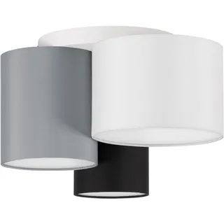 Nova Luce Bryson 3-flammig Ø 35 cm schwarz, weiß, grau