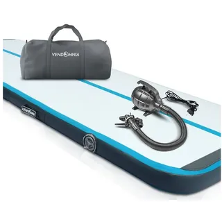 VENDOMNIA Gymnastikmatte AIRTRACK - Fitness Sport 1/2/3/4/5/6/7/8m Farbwahl (elektrische Luftpumpe aufblasbar PVC Dicke:10/20cm), Tumbling Tracking Gymnastik Yoga Air Track Matte blau 200x100x10cm